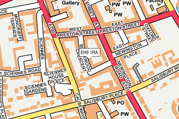 EH9 1RA map - OS OpenMap – Local (Ordnance Survey) EH9 1RA map - OS OpenMap – Local (Ordnance Survey)