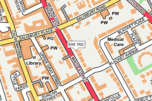 EH9 1RG map - OS OpenMap – Local (Ordnance Survey) EH9 1RG map - OS OpenMap – Local (Ordnance Survey)