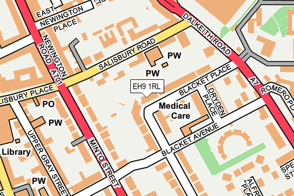 EH9 1RL map - OS OpenMap – Local (Ordnance Survey) EH9 1RL map - OS OpenMap – Local (Ordnance Survey)