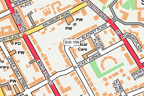 EH9 1RN map - OS OpenMap – Local (Ordnance Survey) EH9 1RN map - OS OpenMap – Local (Ordnance Survey)
