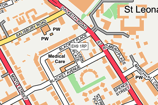 EH9 1RP map - OS OpenMap – Local (Ordnance Survey) EH9 1RP map - OS OpenMap – Local (Ordnance Survey)