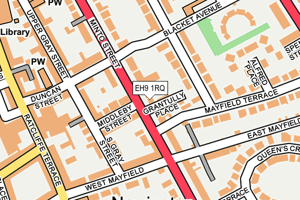 EH9 1RQ map - OS OpenMap – Local (Ordnance Survey) EH9 1RQ map - OS OpenMap – Local (Ordnance Survey)
