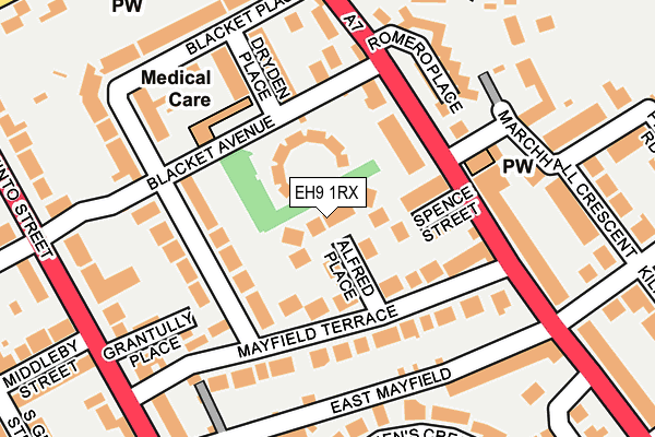 EH9 1RX map - OS OpenMap – Local (Ordnance Survey) EH9 1RX map - OS OpenMap – Local (Ordnance Survey)