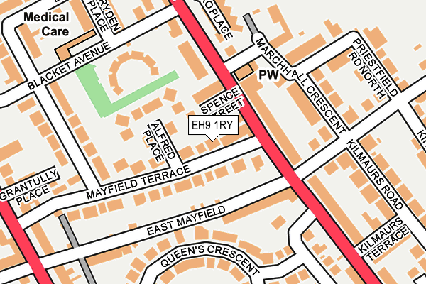 EH9 1RY map - OS OpenMap – Local (Ordnance Survey) EH9 1RY map - OS OpenMap – Local (Ordnance Survey)