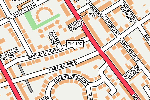 EH9 1RZ map - OS OpenMap – Local (Ordnance Survey) EH9 1RZ map - OS OpenMap – Local (Ordnance Survey)