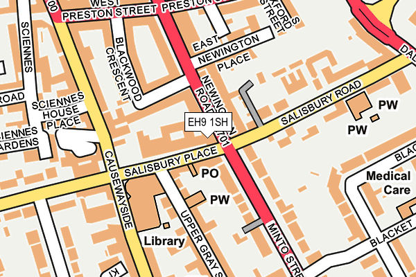 EH9 1SH map - OS OpenMap – Local (Ordnance Survey) EH9 1SH map - OS OpenMap – Local (Ordnance Survey)