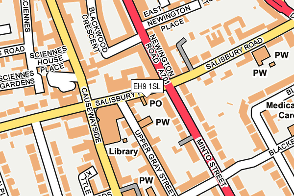 EH9 1SL map - OS OpenMap – Local (Ordnance Survey) EH9 1SL map - OS OpenMap – Local (Ordnance Survey)