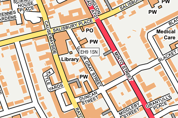 EH9 1SN map - OS OpenMap – Local (Ordnance Survey) EH9 1SN map - OS OpenMap – Local (Ordnance Survey)
