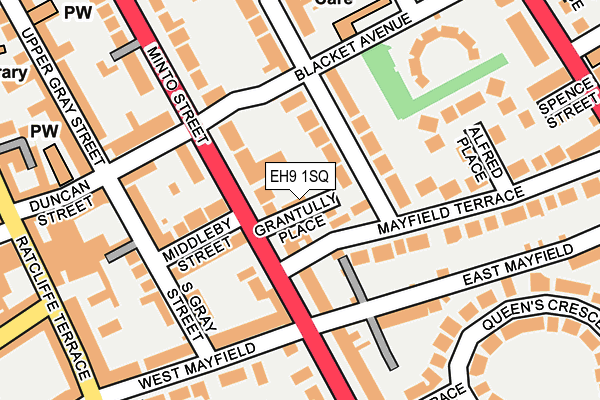 EH9 1SQ map - OS OpenMap – Local (Ordnance Survey) EH9 1SQ map - OS OpenMap – Local (Ordnance Survey)