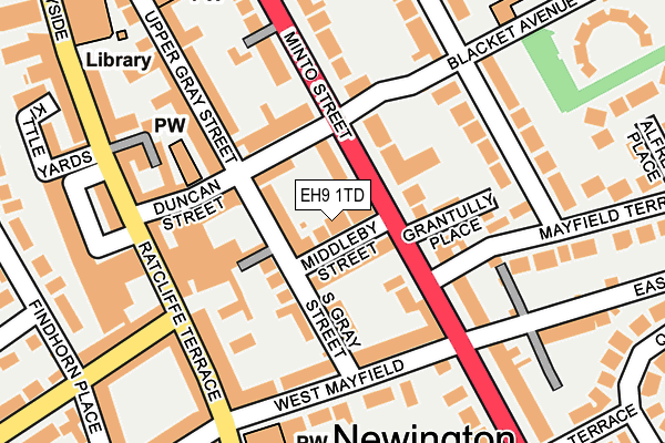 EH9 1TD map - OS OpenMap – Local (Ordnance Survey) EH9 1TD map - OS OpenMap – Local (Ordnance Survey)
