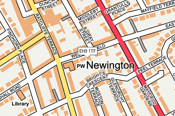 EH9 1TF map - OS OpenMap – Local (Ordnance Survey) EH9 1TF map - OS OpenMap – Local (Ordnance Survey)