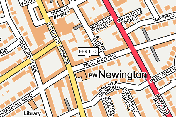 EH9 1TQ map - OS OpenMap – Local (Ordnance Survey) EH9 1TQ map - OS OpenMap – Local (Ordnance Survey)