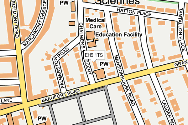 EH9 1TS map - OS OpenMap – Local (Ordnance Survey) EH9 1TS map - OS OpenMap – Local (Ordnance Survey)