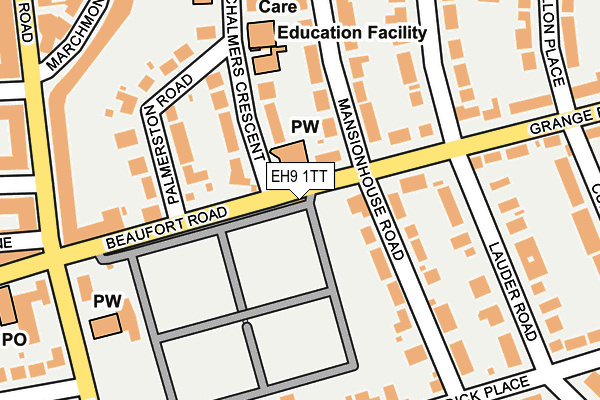 EH9 1TT map - OS OpenMap – Local (Ordnance Survey) EH9 1TT map - OS OpenMap – Local (Ordnance Survey)