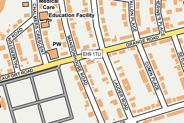 EH9 1TU map - OS OpenMap – Local (Ordnance Survey) EH9 1TU map - OS OpenMap – Local (Ordnance Survey)