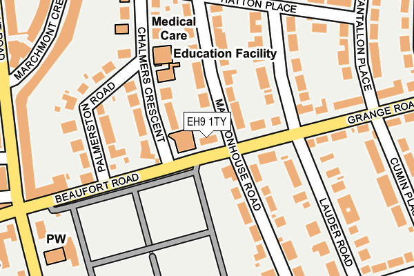 EH9 1TY map - OS OpenMap – Local (Ordnance Survey) EH9 1TY map - OS OpenMap – Local (Ordnance Survey)