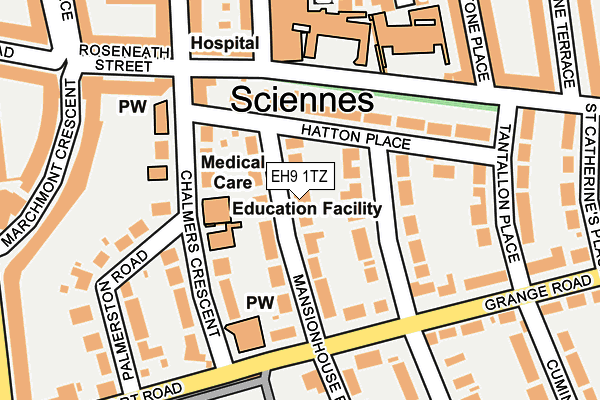 EH9 1TZ map - OS OpenMap – Local (Ordnance Survey) EH9 1TZ map - OS OpenMap – Local (Ordnance Survey)