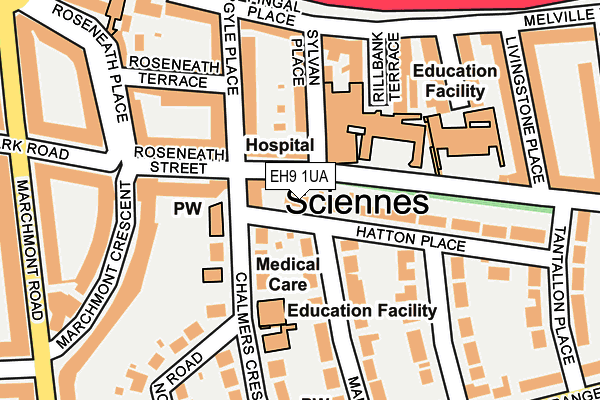 EH9 1UA map - OS OpenMap – Local (Ordnance Survey) EH9 1UA map - OS OpenMap – Local (Ordnance Survey)