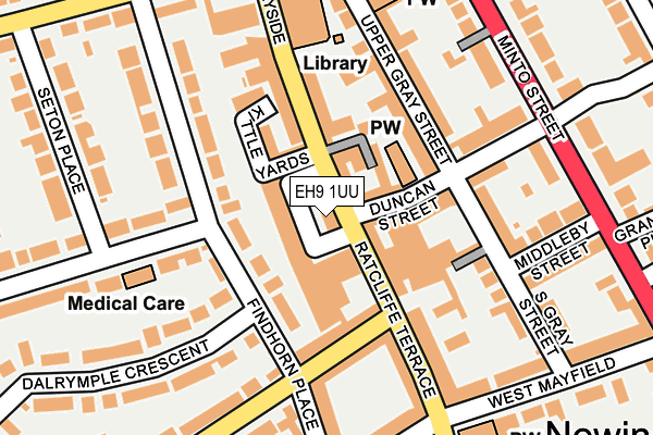 EH9 1UU map - OS OpenMap – Local (Ordnance Survey) EH9 1UU map - OS OpenMap – Local (Ordnance Survey)