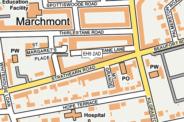 EH9 2AD map - OS OpenMap – Local (Ordnance Survey) EH9 2AD map - OS OpenMap – Local (Ordnance Survey)