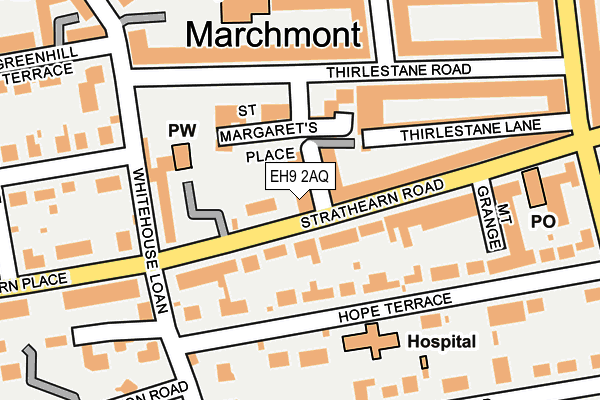 EH9 2AQ map - OS OpenMap – Local (Ordnance Survey) EH9 2AQ map - OS OpenMap – Local (Ordnance Survey)
