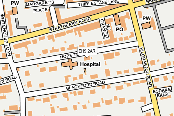 EH9 2AR map - OS OpenMap – Local (Ordnance Survey) EH9 2AR map - OS OpenMap – Local (Ordnance Survey)