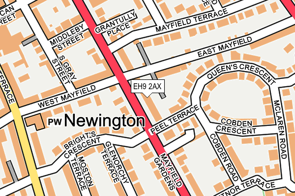 EH9 2AX map - OS OpenMap – Local (Ordnance Survey) EH9 2AX map - OS OpenMap – Local (Ordnance Survey)