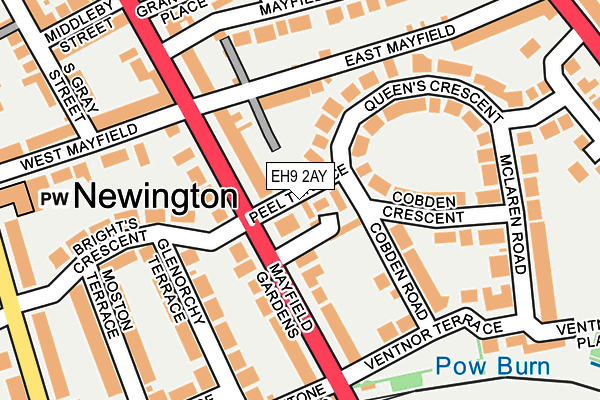 EH9 2AY map - OS OpenMap – Local (Ordnance Survey) EH9 2AY map - OS OpenMap – Local (Ordnance Survey)