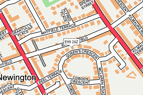 EH9 2AZ map - OS OpenMap – Local (Ordnance Survey) EH9 2AZ map - OS OpenMap – Local (Ordnance Survey)