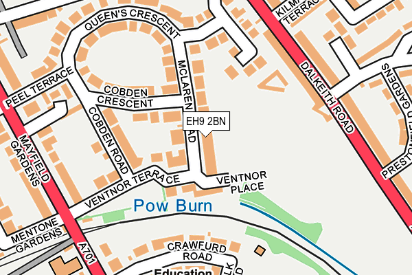 EH9 2BN map - OS OpenMap – Local (Ordnance Survey) EH9 2BN map - OS OpenMap – Local (Ordnance Survey)