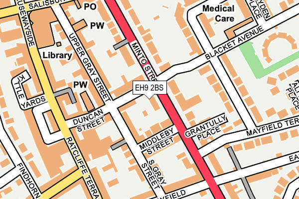 EH9 2BS map - OS OpenMap – Local (Ordnance Survey) EH9 2BS map - OS OpenMap – Local (Ordnance Survey)