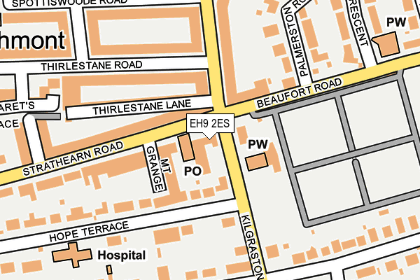 EH9 2ES map - OS OpenMap – Local (Ordnance Survey) EH9 2ES map - OS OpenMap – Local (Ordnance Survey)