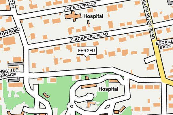 EH9 2EU map - OS OpenMap – Local (Ordnance Survey)