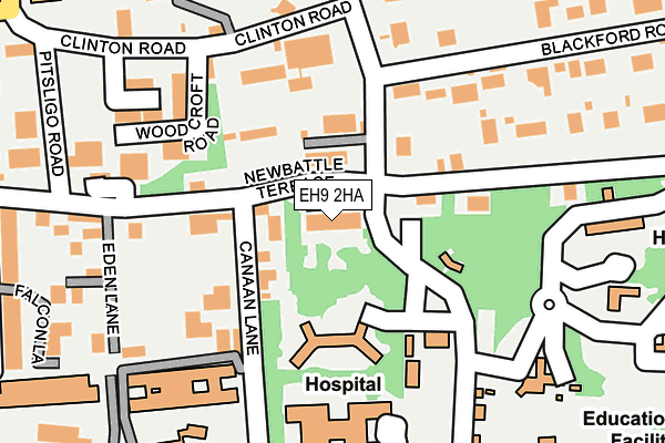 EH9 2HA map - OS OpenMap – Local (Ordnance Survey) EH9 2HA map - OS OpenMap – Local (Ordnance Survey)