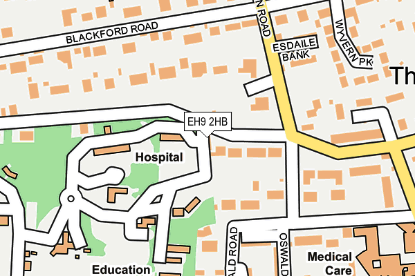 EH9 2HB map - OS OpenMap – Local (Ordnance Survey) EH9 2HB map - OS OpenMap – Local (Ordnance Survey)