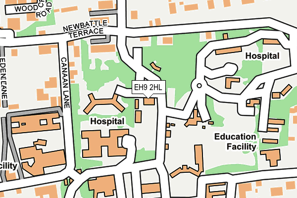 EH9 2HL map - OS OpenMap – Local (Ordnance Survey)