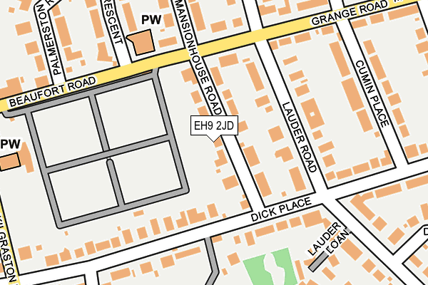 EH9 2JD map - OS OpenMap – Local (Ordnance Survey) EH9 2JD map - OS OpenMap – Local (Ordnance Survey)
