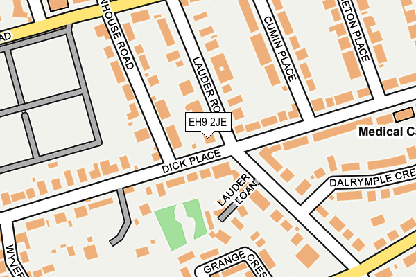 EH9 2JE map - OS OpenMap – Local (Ordnance Survey) EH9 2JE map - OS OpenMap – Local (Ordnance Survey)