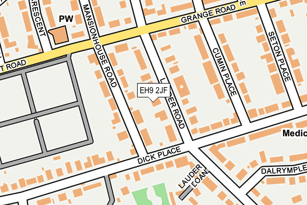 EH9 2JF map - OS OpenMap – Local (Ordnance Survey) EH9 2JF map - OS OpenMap – Local (Ordnance Survey)