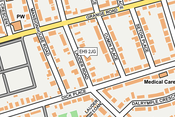 EH9 2JG map - OS OpenMap – Local (Ordnance Survey) EH9 2JG map - OS OpenMap – Local (Ordnance Survey)