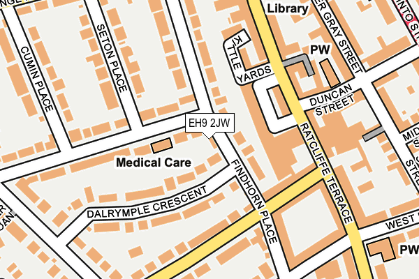 EH9 2JW map - OS OpenMap – Local (Ordnance Survey) EH9 2JW map - OS OpenMap – Local (Ordnance Survey)