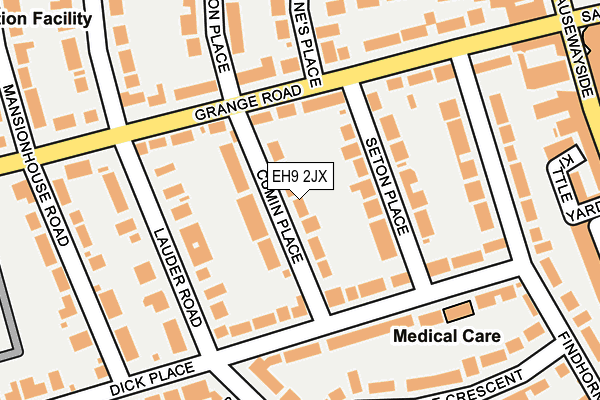 EH9 2JX map - OS OpenMap – Local (Ordnance Survey) EH9 2JX map - OS OpenMap – Local (Ordnance Survey)