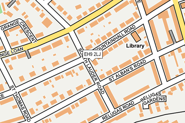 EH9 2LJ map - OS OpenMap – Local (Ordnance Survey) EH9 2LJ map - OS OpenMap – Local (Ordnance Survey)