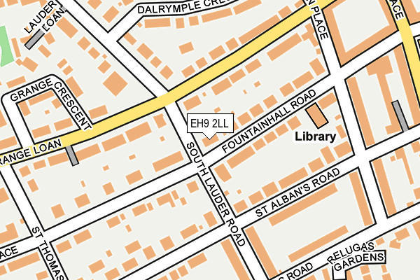 EH9 2LL map - OS OpenMap – Local (Ordnance Survey) EH9 2LL map - OS OpenMap – Local (Ordnance Survey)