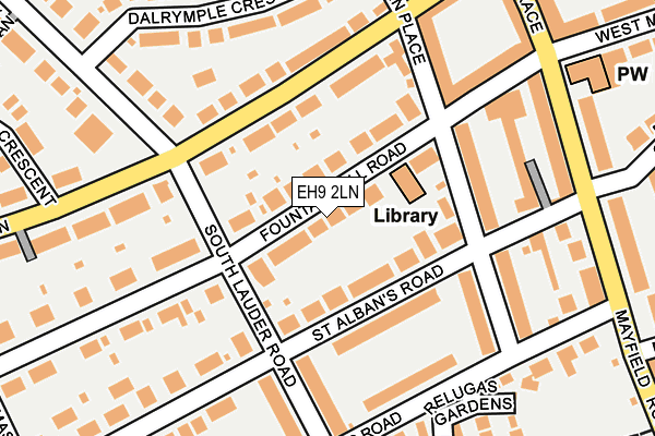 EH9 2LN map - OS OpenMap – Local (Ordnance Survey) EH9 2LN map - OS OpenMap – Local (Ordnance Survey)