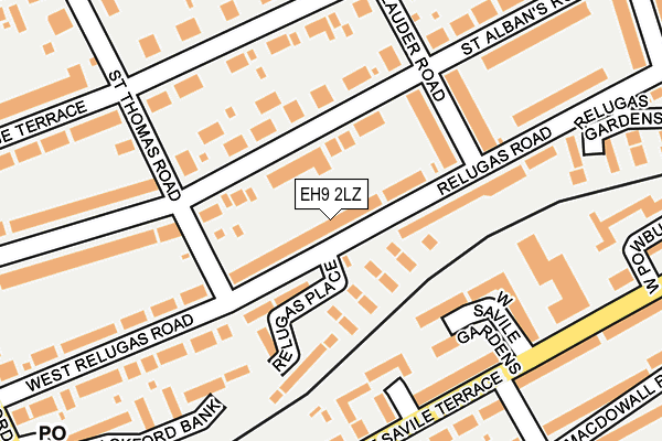 EH9 2LZ map - OS OpenMap – Local (Ordnance Survey) EH9 2LZ map - OS OpenMap – Local (Ordnance Survey)