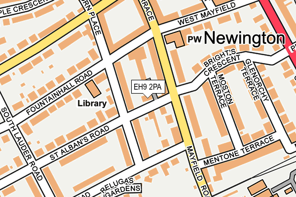 EH9 2PA map - OS OpenMap – Local (Ordnance Survey) EH9 2PA map - OS OpenMap – Local (Ordnance Survey)