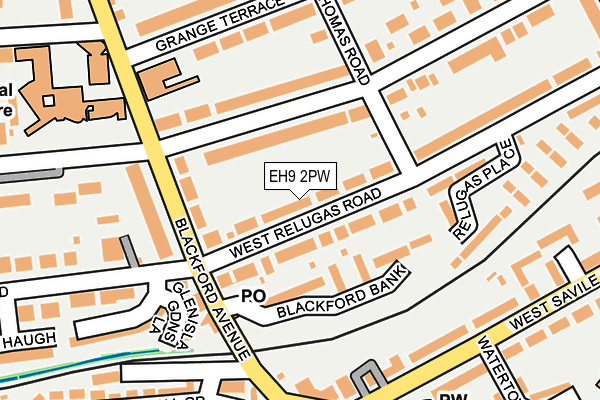 EH9 2PW map - OS OpenMap – Local (Ordnance Survey) EH9 2PW map - OS OpenMap – Local (Ordnance Survey)