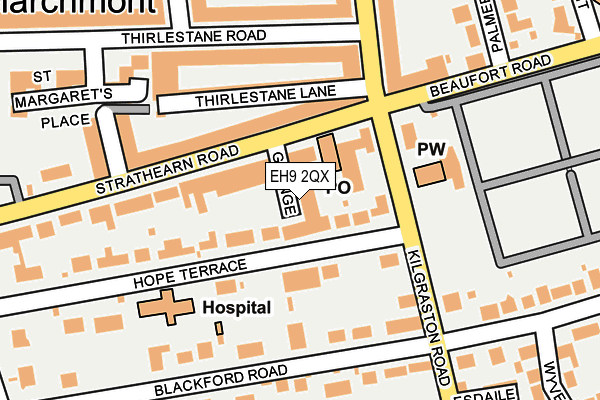 EH9 2QX map - OS OpenMap – Local (Ordnance Survey) EH9 2QX map - OS OpenMap – Local (Ordnance Survey)