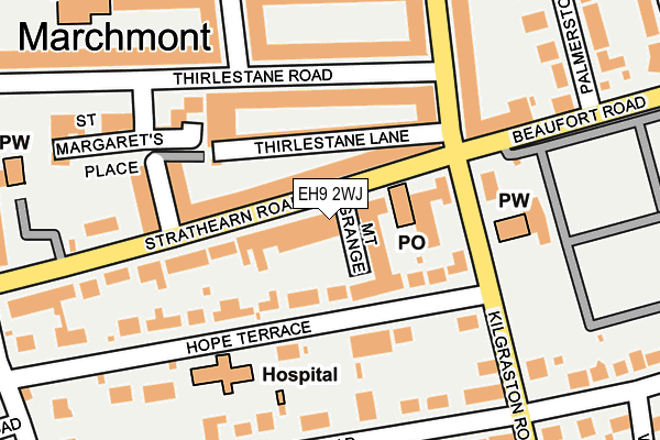 EH9 2WJ map - OS OpenMap – Local (Ordnance Survey) EH9 2WJ map - OS OpenMap – Local (Ordnance Survey)